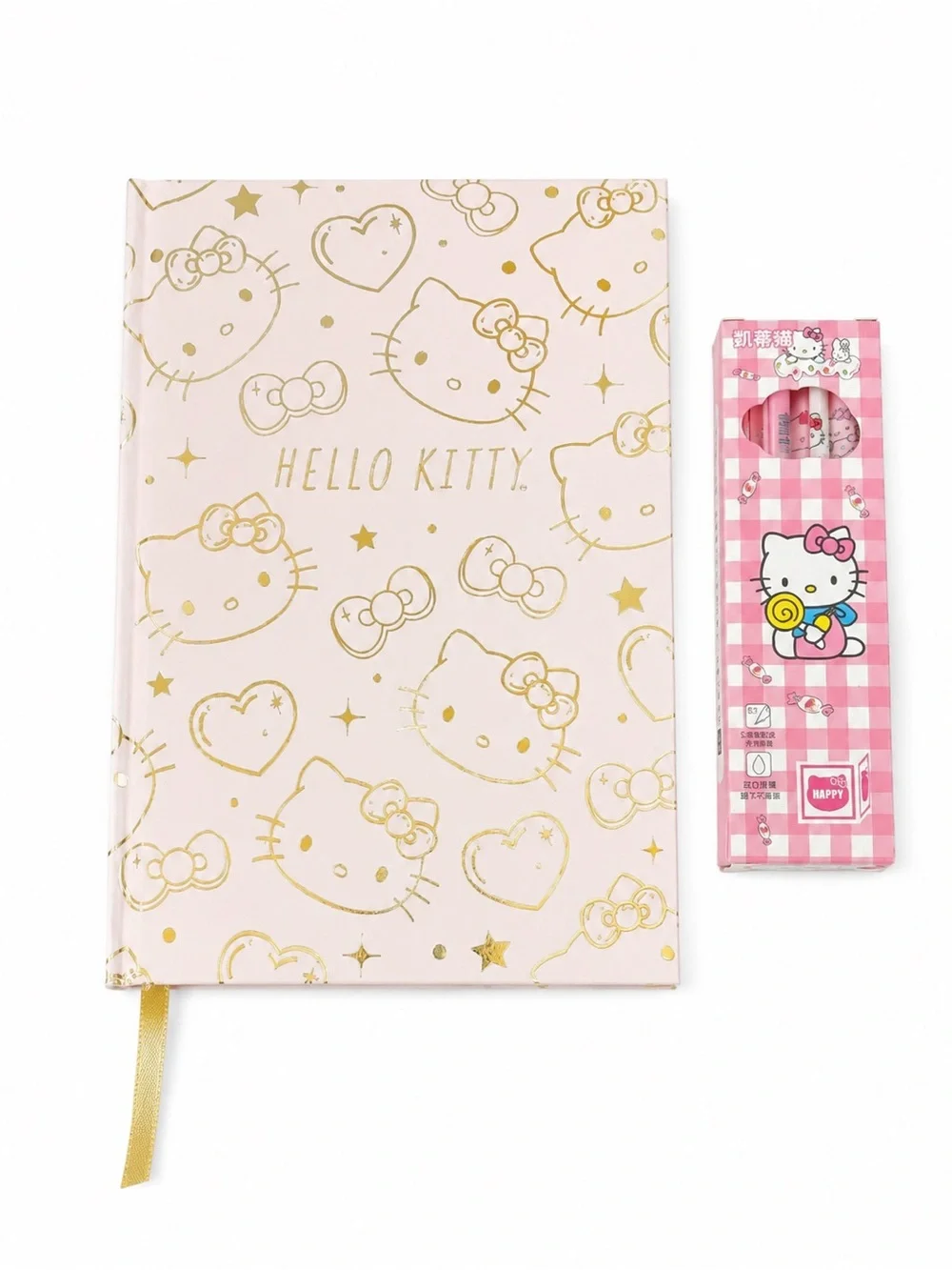 Sanrio Hello Kitty Notebook With 5 Gel Pens Kawaii Set